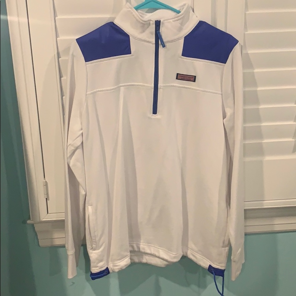 White and Blue Vineyard Vines Shep Shirt